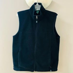 LL Bean Fleece Vest, Men’s Small, Black